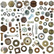 Big collection old rusty Screw heads, bolts, steel nuts,