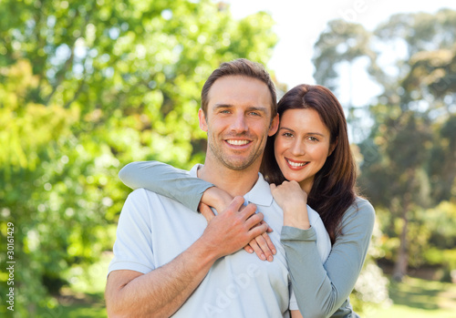 Photo: Beautiful couple in the park Beautiful couple in the park