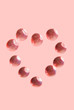 Heart, made of pink stones Heart, made of pink stones