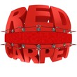 red carpet 3d illustration isolated over white background