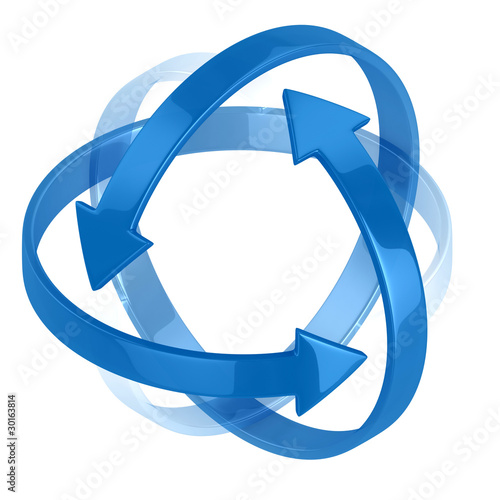 Illustration: colorful 3d arrows symbolizing protection or motion colorful 3d arrows symbolizing protection or motion