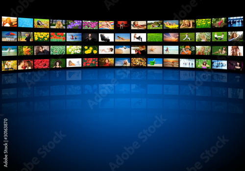 Photo: Video wall in multimedia center presentation Video wall in multimedia center presentation