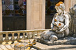 stone mermaid - fragment of old fountain