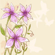 Vector: Floral flowers background Floral flowers background