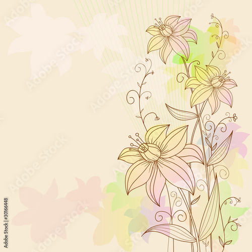 Vector: Eps10 floral flowers background Eps10 floral flowers background
