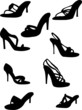 sandals silhouette - vector sandals silhouette - vector