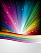 Abstract Rainbow Disco Background with stars and lines Abstract Rainbow Disco Background with stars and lines