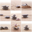 Collage sable et galets zen Collage sable et galets zen