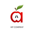 Logo letter A, apple # Vector