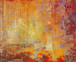 mixed media on gold texture