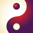 Ying yang in rectangle - illustration