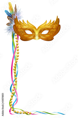 Vector: Carnival Venetian Mask isolated Carnival Venetian Mask isolated