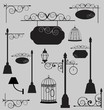 retro signboards set