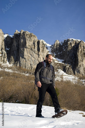 Photo: Man in snow shoes Man in snow shoes