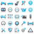 Automotive Blue Icons