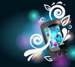 Mobile with bright lines