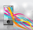 Mobile with bright lines