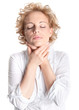 Sore throat woman Sore throat woman