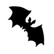 silhouette bat on white background silhouette bat on white background