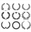 set of laurel wreaths