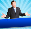 Foto: Businessman - copy space for advertising Businessman - copy space for advertising