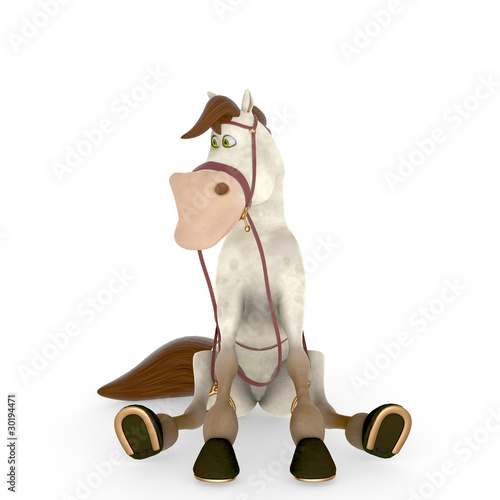 Cartoon Horse Sitting