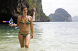 Young woman after snorkeling
