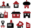 buildings signs. Vector