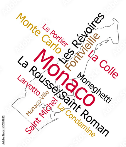 monaco map. Monaco map and wards