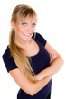 hübsche blonde junge frau