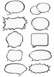 comic speech bubbles dot black
