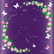 Grunge floral background. Grunge floral background.