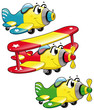 Photo en ligne au meilleur prix Cartoon airplanes. Funny vector characters, isolated objects