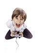 fou enfant console vidéo joystick manette