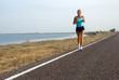 woman running on a summer day woman running on a summer day