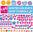100 winter holidays shop symbols