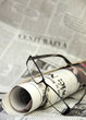 newspapers and glass