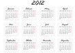 Kalender für 2012 in Deutsch