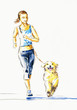 Running with dog Running with dog