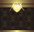 Decorative retro background with heart and bow for design Decorative retro background with heart and bow for design