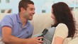 Future parents letting his baby listening to music
