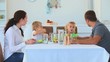 Family having a dinner together