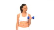 Pretty brunette doing exercise