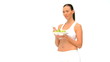 Woman in sportswaer eating a salad