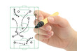 strategy or tactic plan of a ball game