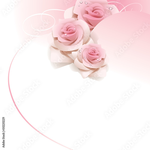 Wedding background with pink