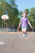 girl jumping rope