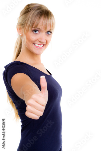 Photo: motivierende junge frau motivierende junge frau