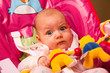 Cute baby with toys