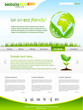Green eco web template layout